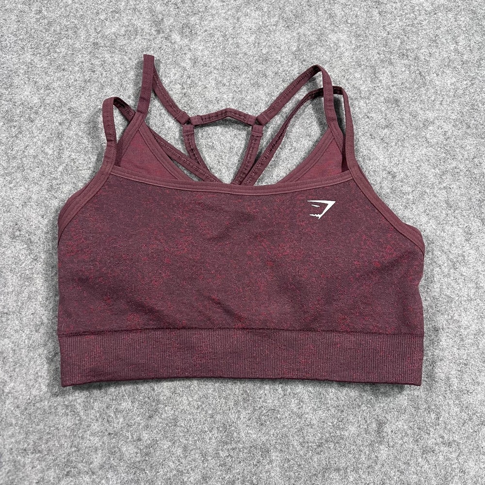 Gymshark Burgundy‎ Brown Adapt Fleck Seamless Sports Bra Women's Size Small